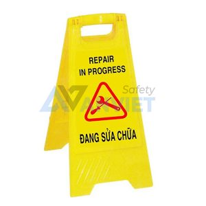 Biển cảnh báo chữ A màu vàng V21, Biển đang sửa chữa