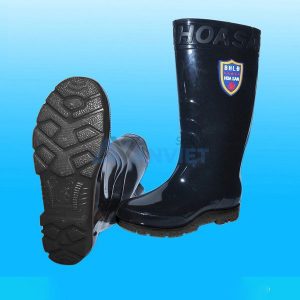 Ủng bảo hộ Hoa San siêu bền U107, Màu đen - Size 43