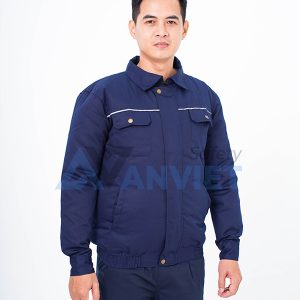 Áo điều hòa hai lớp cao cấp AV13 màu xanh dương, Size M - Áo + Bộ phụ kiện